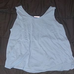 Blue cropped tank top